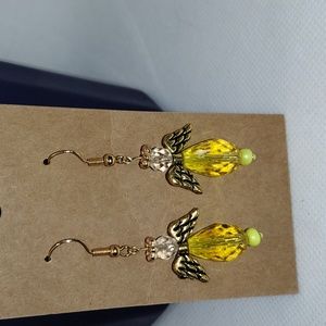 Yellow Angel with Gold Wings